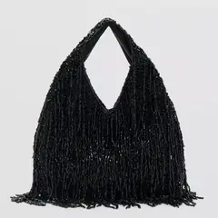 MANGO - Bolso Mano Flecos Mujer