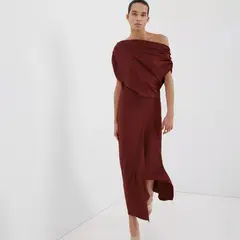 MANGO - Vestido Asimétrico Evasé Mujer