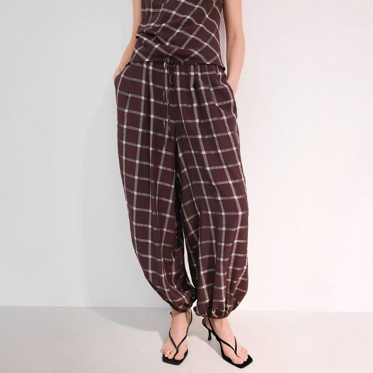 Pantalón Balloon Tiro Medio Mujer