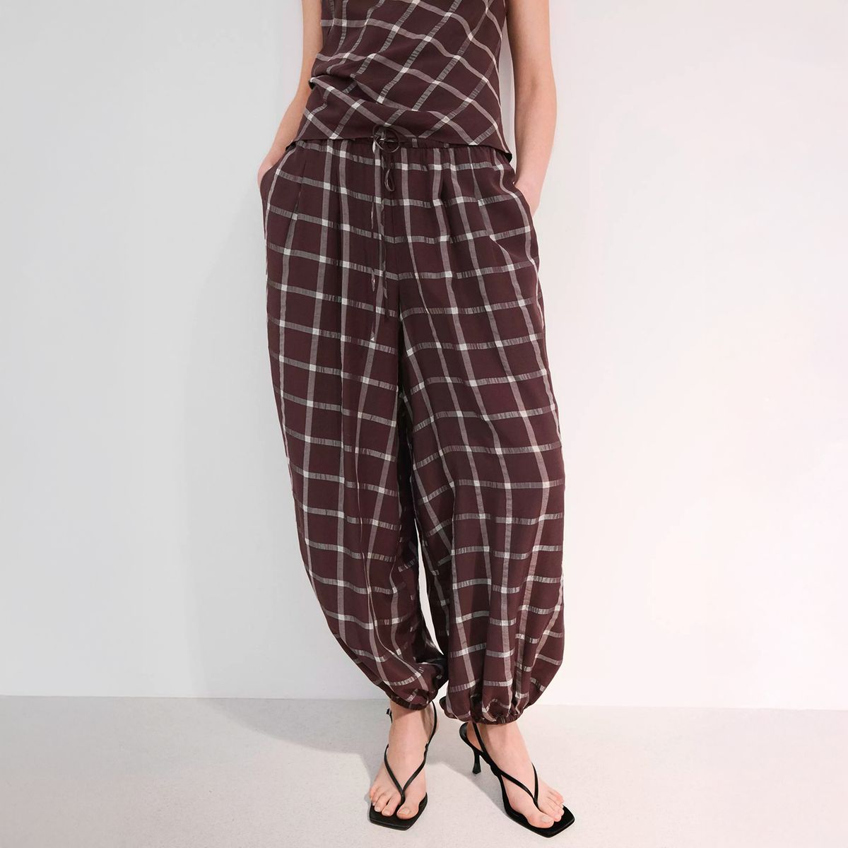 MANGO - Pantalón Balloon Tiro Medio Mujer Mango