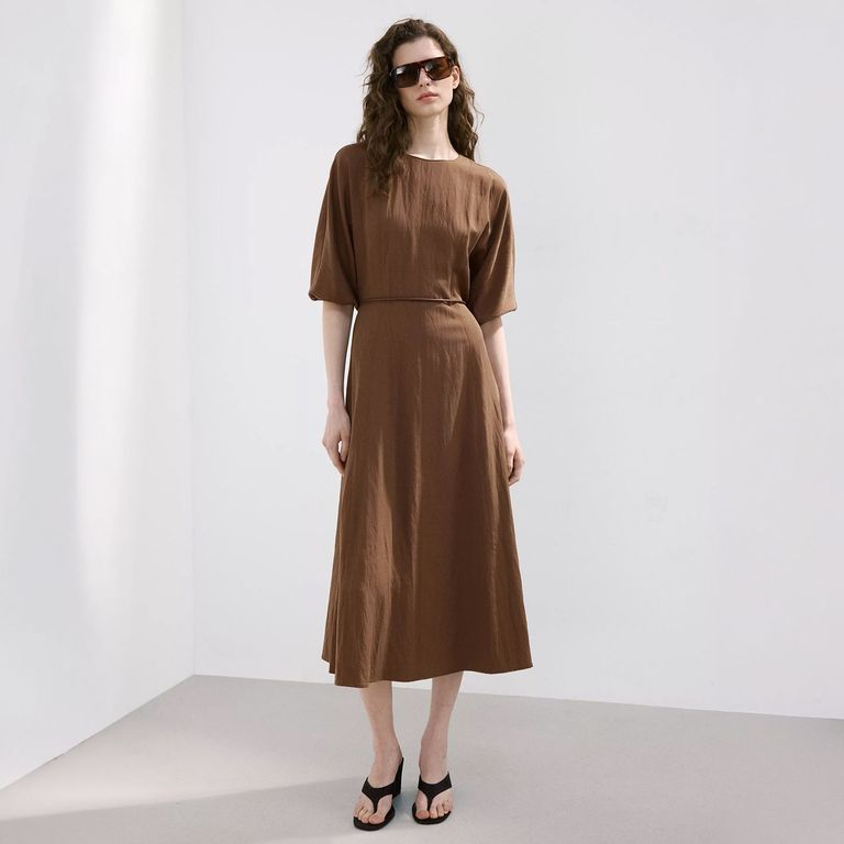 Vestido Lyocell Cinturón Mujer
