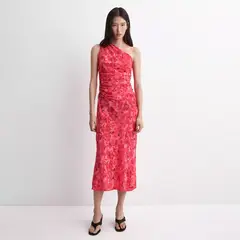 MANGO - Vestido Asimétrico Estampado Floral Mujer