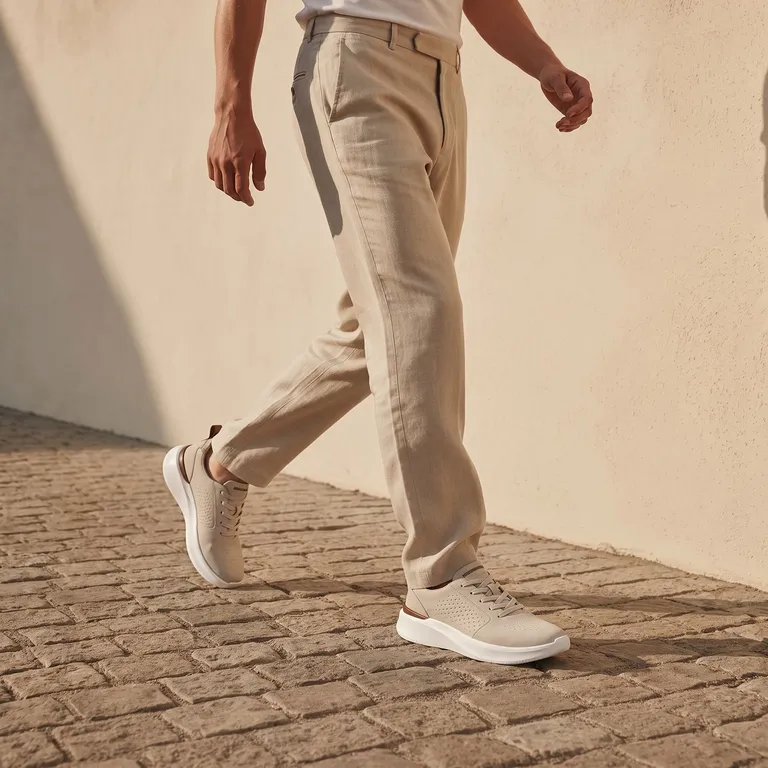 Solevana Style Zapatilla Urbana Hombre Cuero Blanco