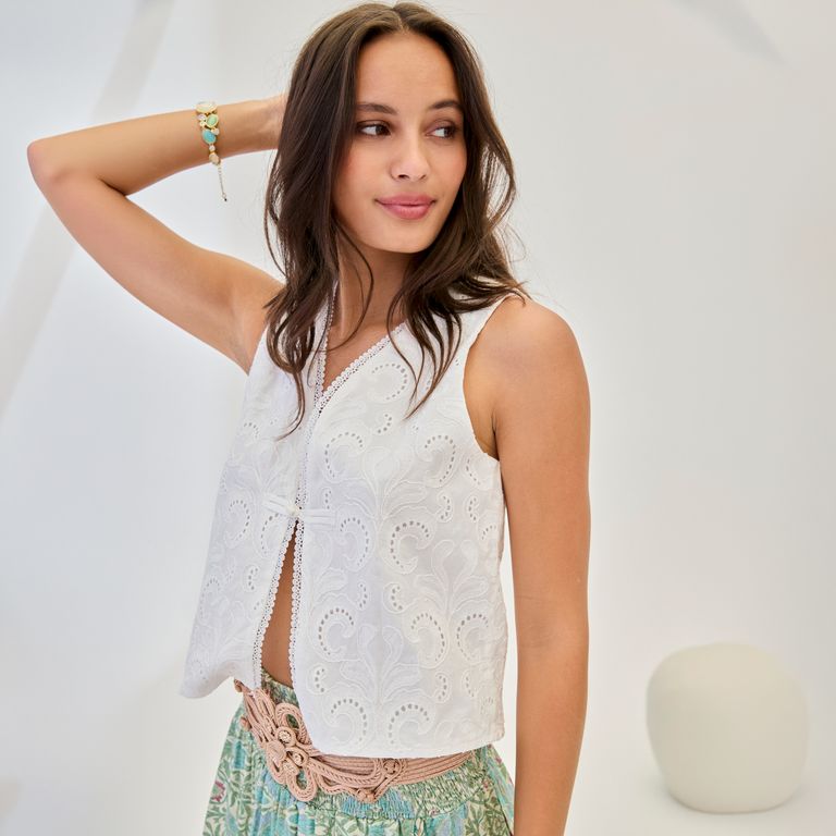 Vest 100% Algodón Mujer