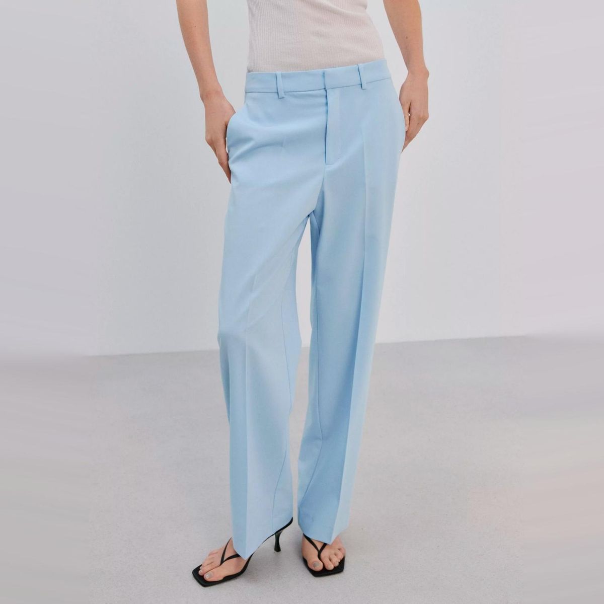 MANGO - Pantalón Recto Traje Mujer Mango
