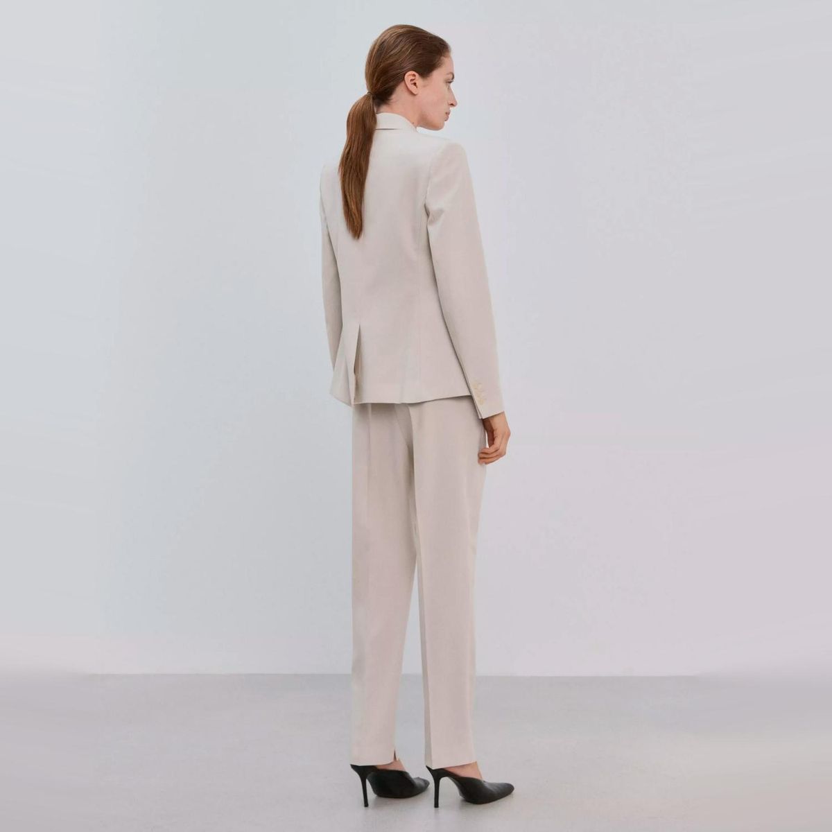 MANGO - Pantalón Recto Traje Mujer Mango