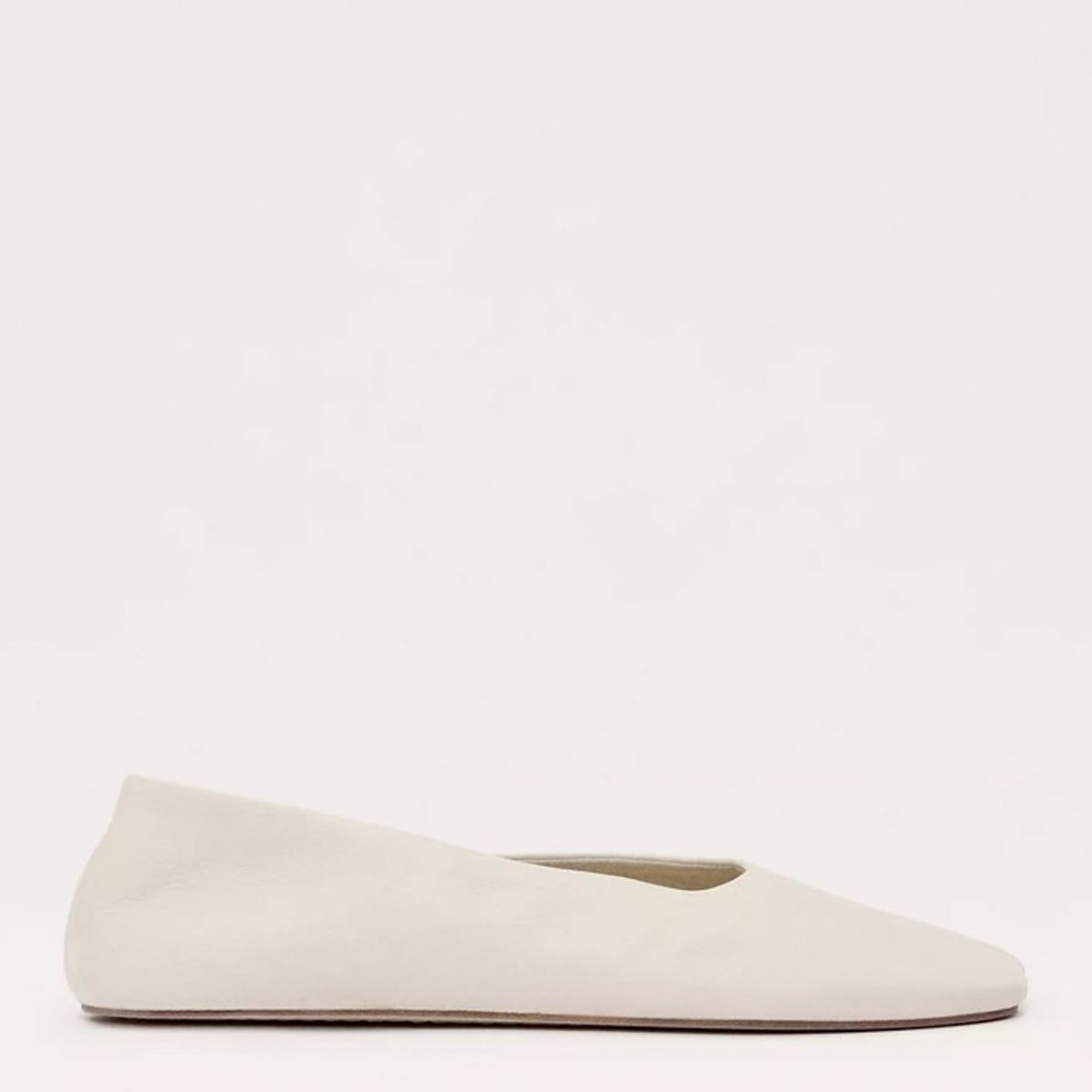 MANGO - Ballerina Mujer Cuero Beige Mango
