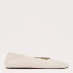 MANGO - Ballerina Mujer Cuero Beige