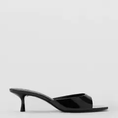 MANGO - Sandalia Mujer Negro