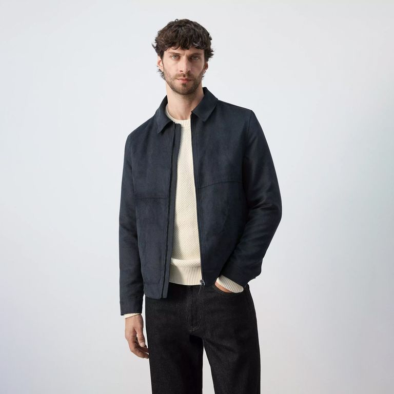 Chaqueta Efecto Gamuza