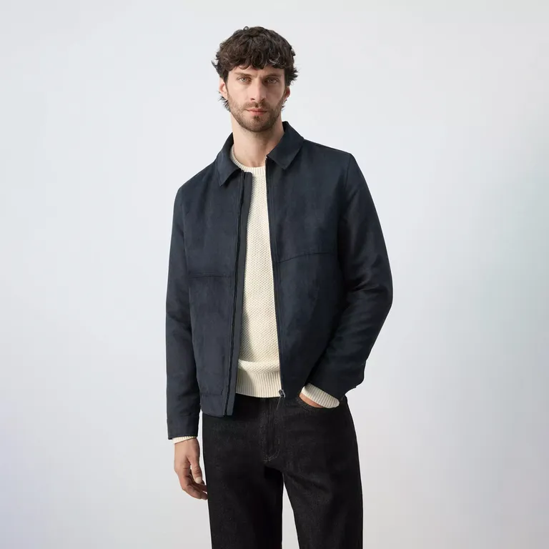 Chaqueta Efecto Gamuza