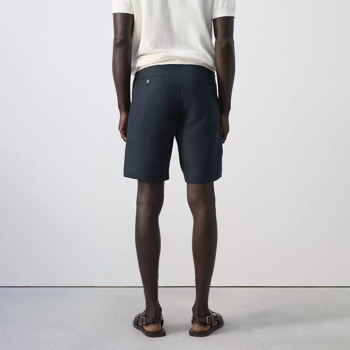 MANGO MAN - Bermudas Slim Fit 100% Lino Hombre Mango Man