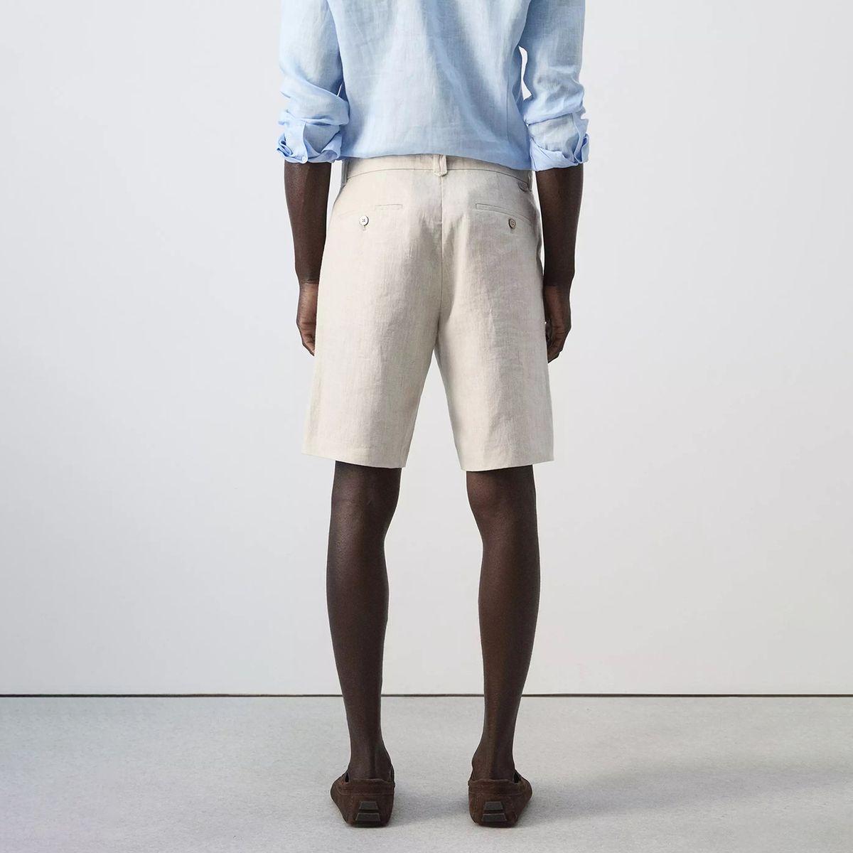 MANGO MAN - Bermudas Slim Fit 100% Lino Hombre Mango Man