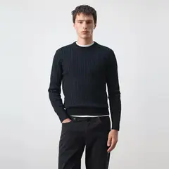 MANGO MAN - Sweater 100% Algodón Ochos Hombre