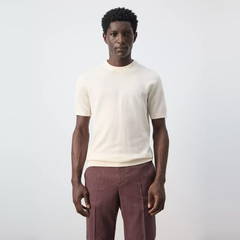 Polera Punto Fino Algodón Hombre
