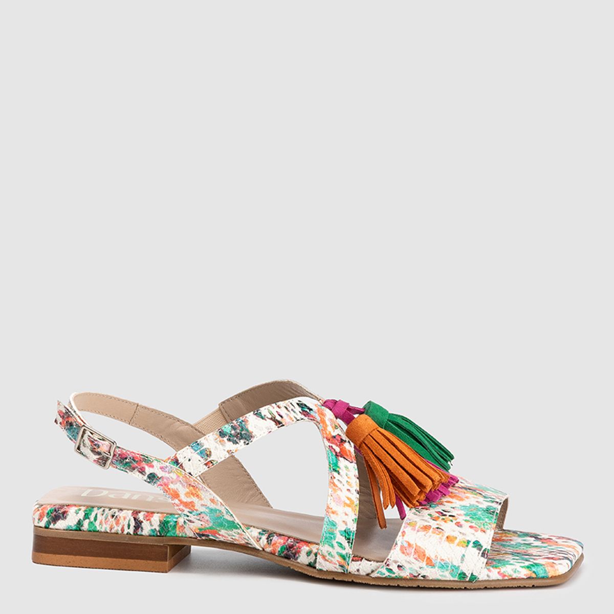DANSI - Sandalia Mujer Cuero Multicolor Dansi