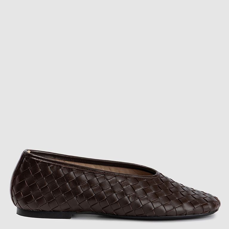 Zapato Casual Trenzado Mujer Cuero Café