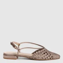 DANSI - Zapato Casual Mujer Cuero Plateado