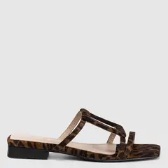 DANSI - Sandalia Mujer Cuero Animal Print