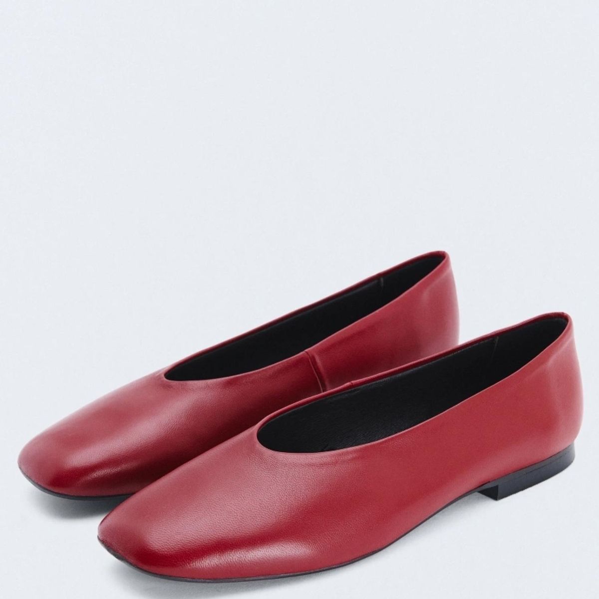 ESEOESE - Ballerina Mujer Cuero Rojo Eseoese