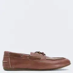 ESEOESE - Mocasín Naútico Mujer Cuero Café
