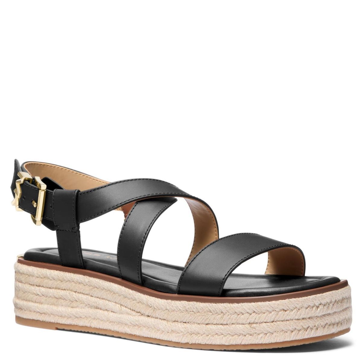 MICHAEL KORS - Sandalia Mujer Cuero Negro Michael Kors