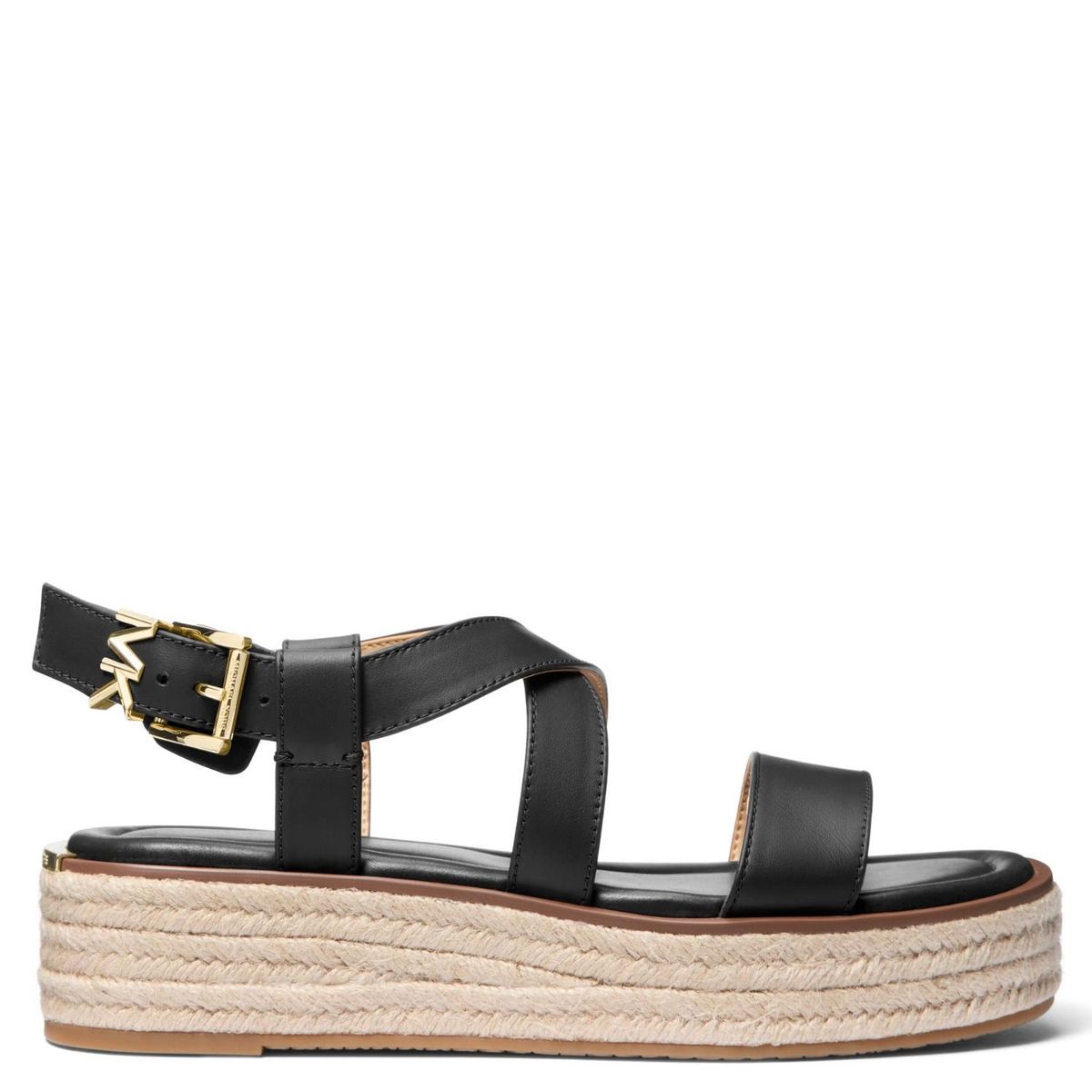 MICHAEL KORS - Sandalia Mujer Cuero Negro Michael Kors
