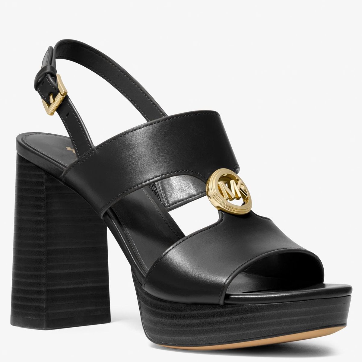 MICHAEL KORS - Sandalia Mujer Cuero Negro Michael Kors