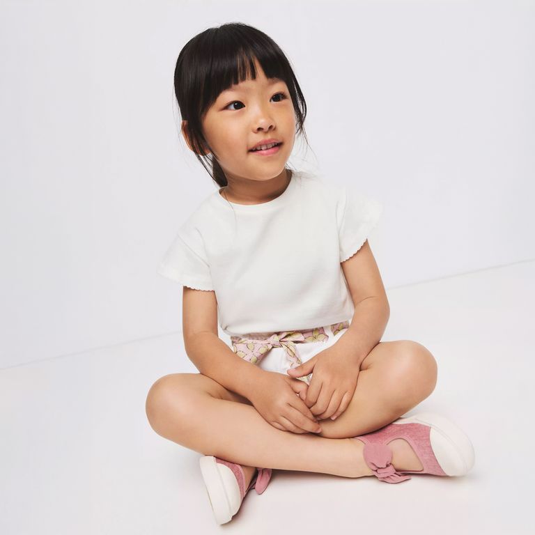 Polera Algodón Manga Corta Bebé Niña