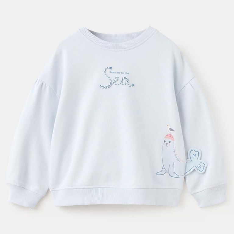 Polerón Estampada Foca Bebé Niña