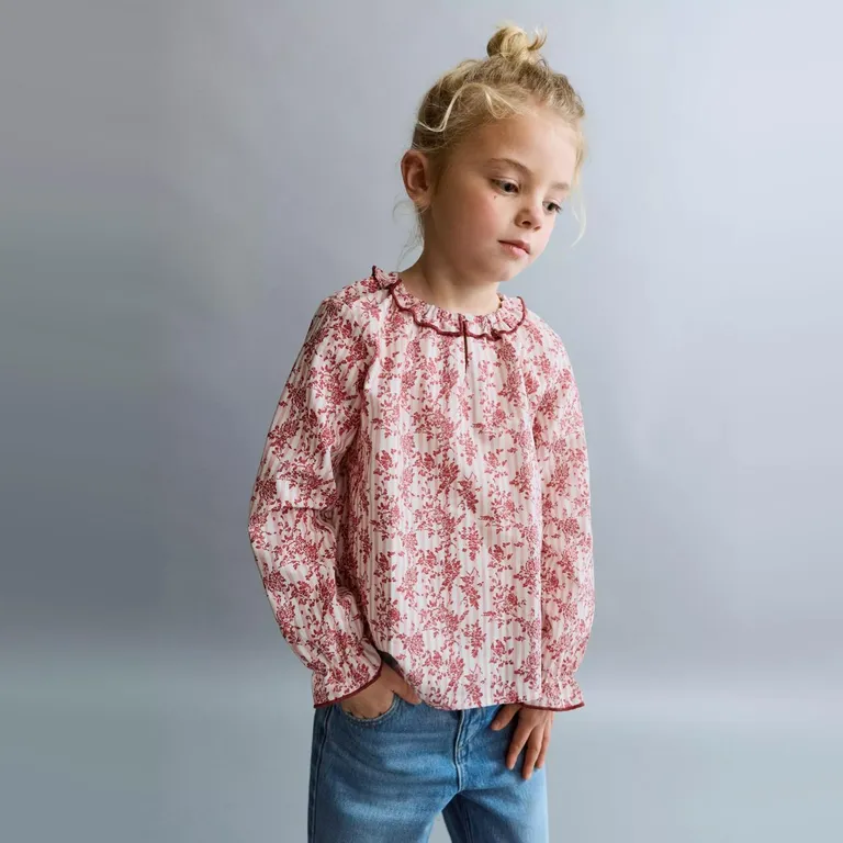 Blusa Estampado Flores Bebé Niña