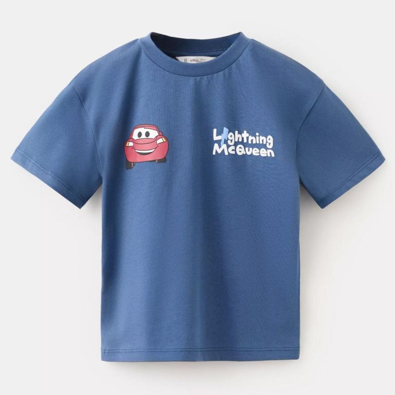 MANGO KIDS Polera Algodón Cars Bebé Niño