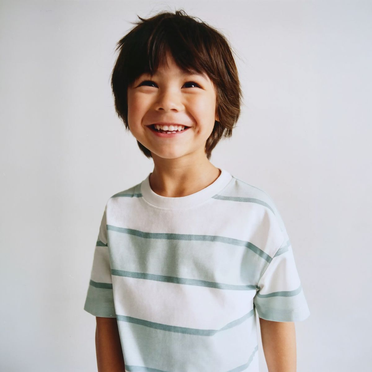 MANGO KIDS - Polera Algodón Rayas Bicolor Bebé Niño Mango Kids