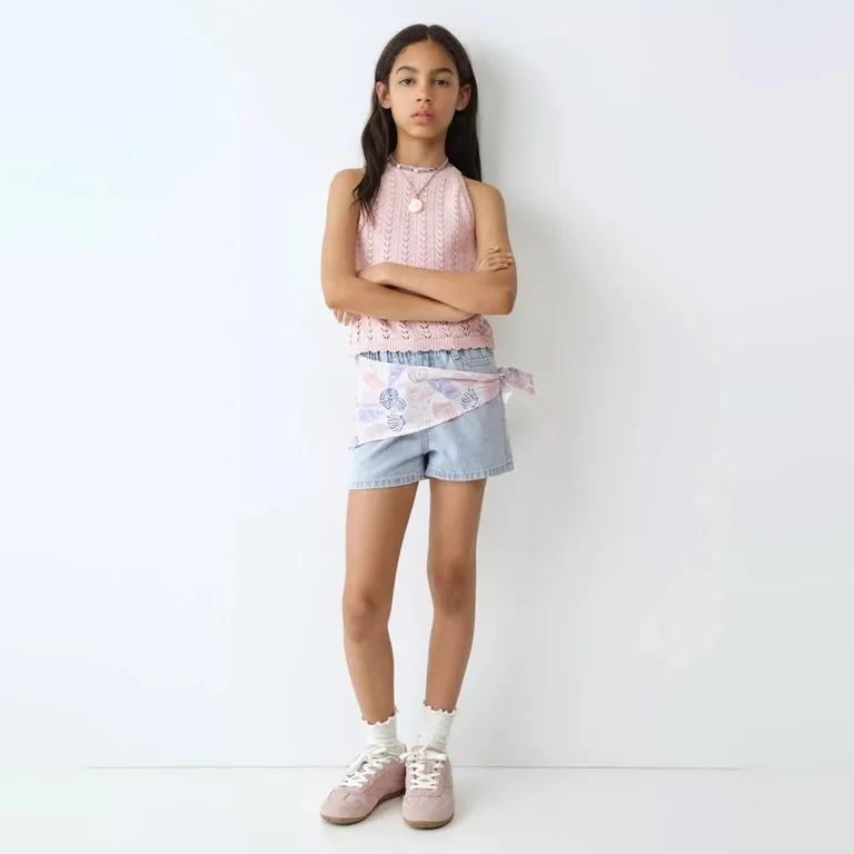 Shorts Detalle Pañuelo Niña
