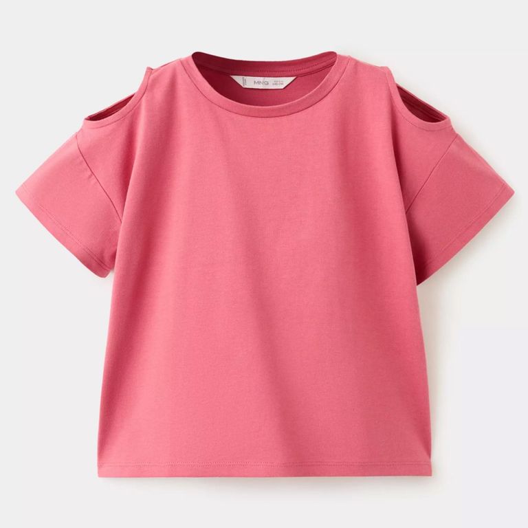 Polera Algodón Hombros Descubiertos Niña