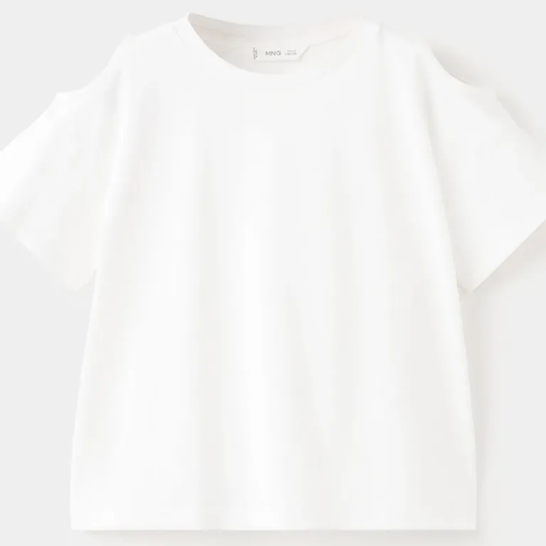 Polera Algodón Hombros Descubiertos Niña