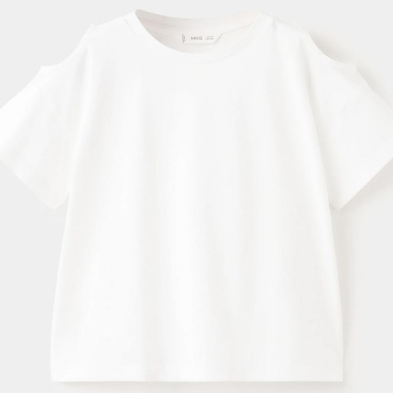 Polera Algodón Hombros Descubiertos Niña
