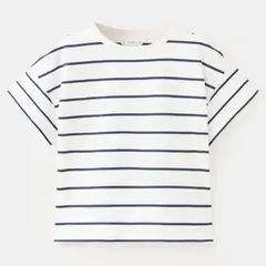 MANGO KIDS - Polera Algodón Rayas Hombro Descubierto Niña