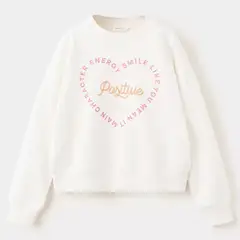 MANGO KIDS - Polerón Algodón Texto Niña