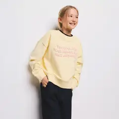 MANGO KIDS - Polerón Algodón Texto Niña