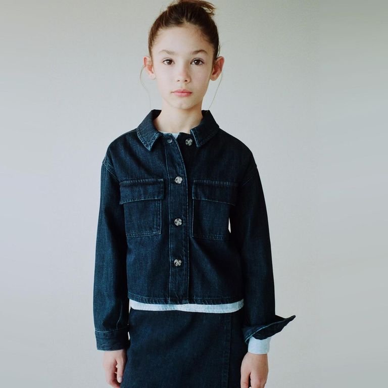 Camisa Denim Bolsillos Niña