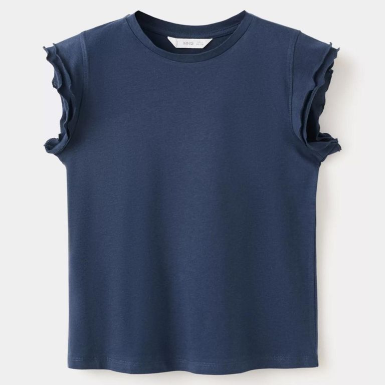 Polera Volantes Manga Corta Niña