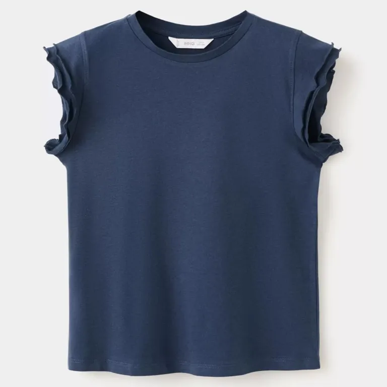 Polera Volantes Manga Corta Niña