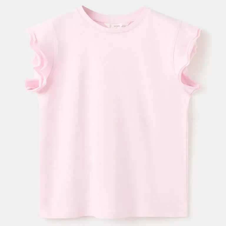 Polera Volantes Manga Corta Niña
