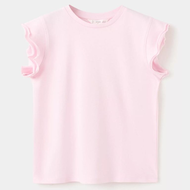 Polera Volantes Manga Corta Niña