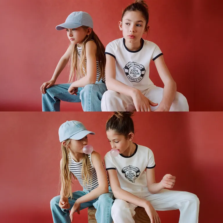 Polera Estampada Manga Corta Niña