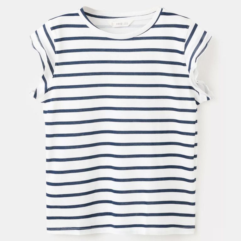 Polera Rayas Volantes Niña