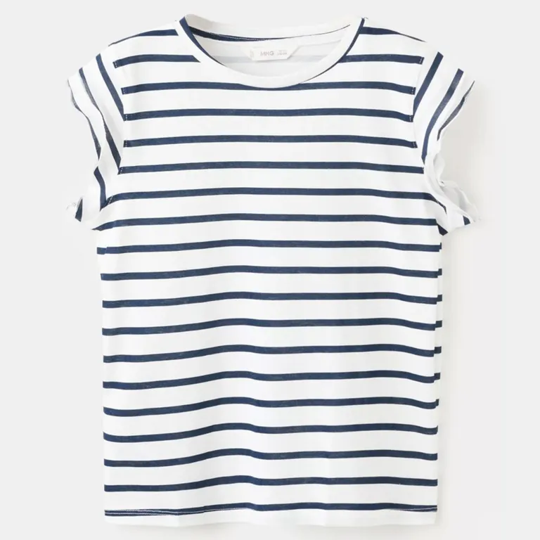 Polera Rayas Volantes Niña