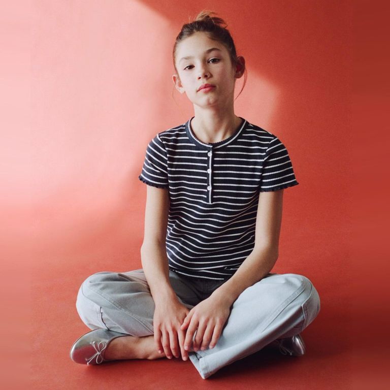 Polera Punto Rayas Niña