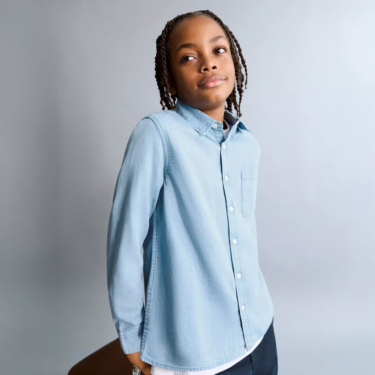 Camisa Denim Algodón Niño
